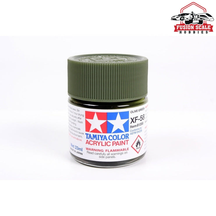 Tamiya Acrylic XF-58 Olive Green 23ml Bottle Model Parts Warehouse