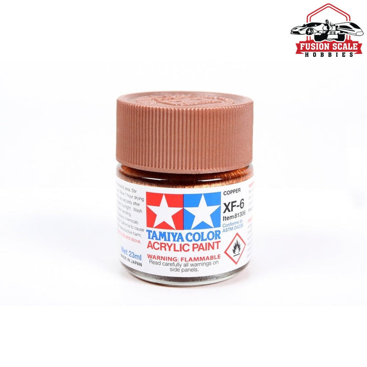 Tamiya Acrylic XF-6 Copper 23ml Bottle Model Parts Warehouse