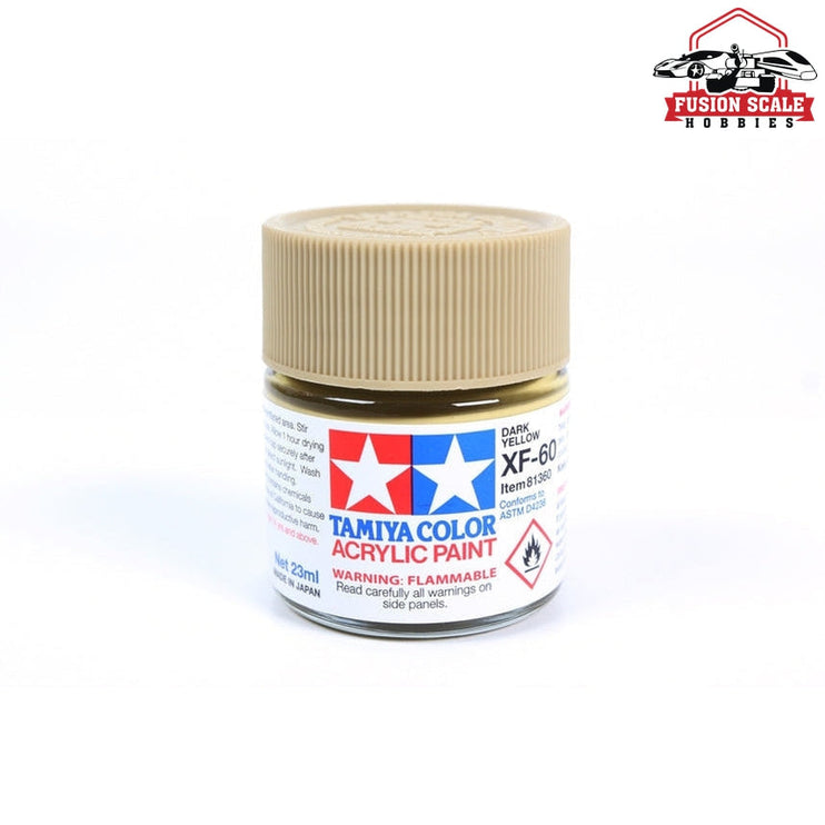 Tamiya Acrylic XF-60 Dark Yellow 23ml Bottle Model Parts Warehouse