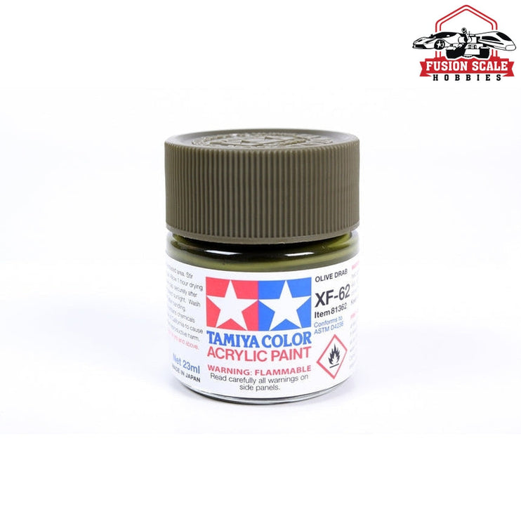 Tamiya Acrylic XF-62 Olive Drab 23ml Bottle Model Parts Warehouse