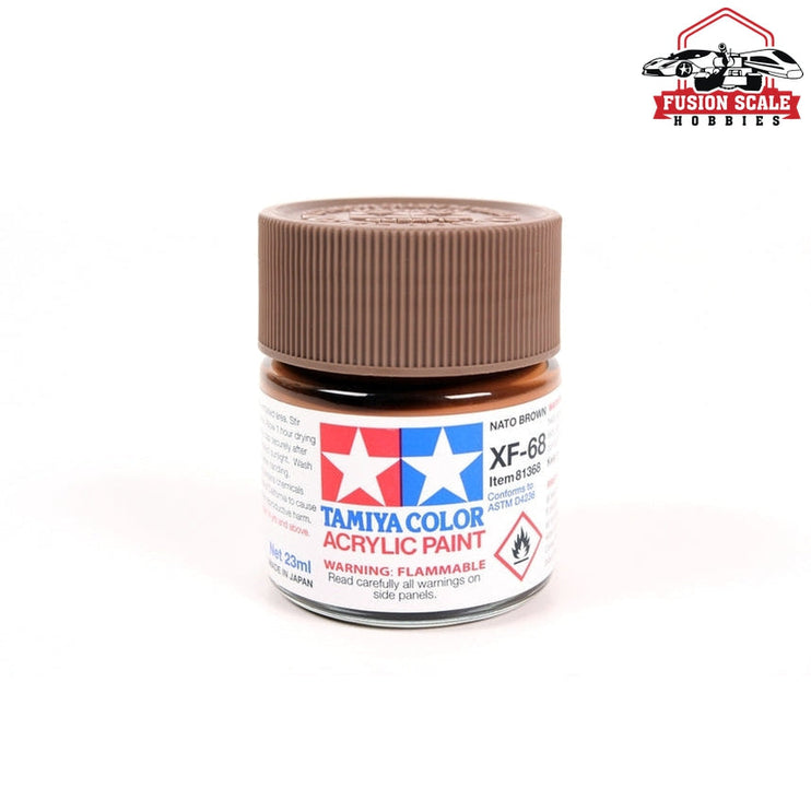 Tamiya Acrylic XF-68 NATO Brown 23ml Bottle Model Parts Warehouse