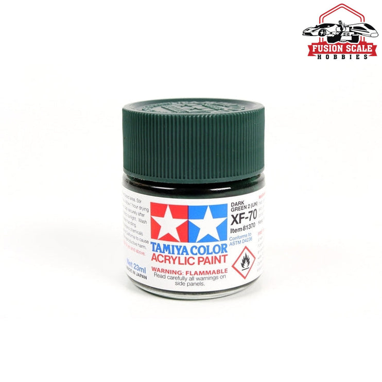 Tamiya Acrylic XF-70 Dark Green 23ml Bottle Model Parts Warehouse