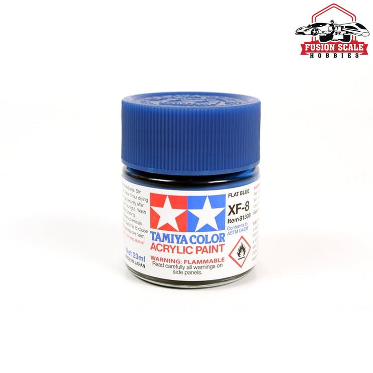 Tamiya Acrylic XF-8 Flat Blue 23ml Bottle Model Parts Warehouse