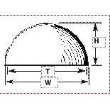 Plastruct 1-1/8"  Clear Acrylic  Hemispherical Dome (5 per pack)