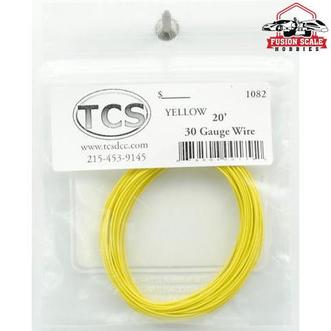Train Control Systems 30 AWG Yellow Wire 20'