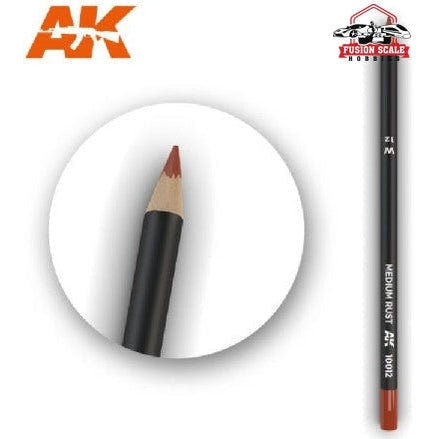 AK Interactive Weathering Pencil Set of 5 Medium Rust - Fusion Scale Hobbies