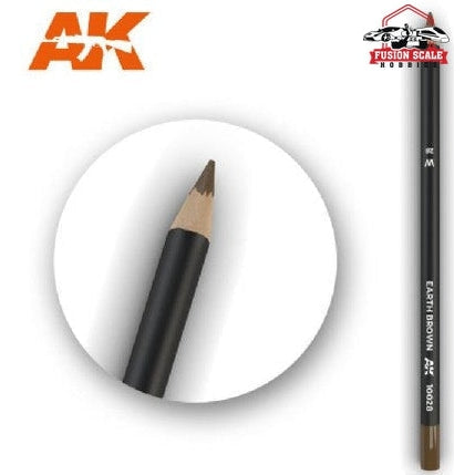 AK Interactive Weathering Pencil Set of 5 Earth Brown - Fusion Scale Hobbies