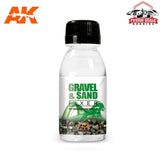 AK Interactive Gravel & Sand Fixer Enamel 100ml Bottle - Fusion Scale Hobbies