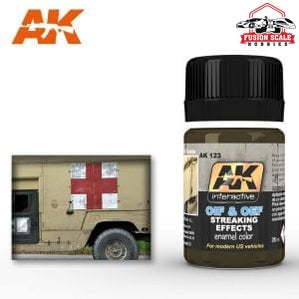 AK Interactive OIF & OEF US Modern Vehicles Streaking Effects Enamel Paint 35ml Bottle - Fusion Scale Hobbies