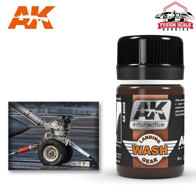 AK Interactive Air Series Landing Gear Enamel Wash 35ml Bottle - Fusion Scale Hobbies