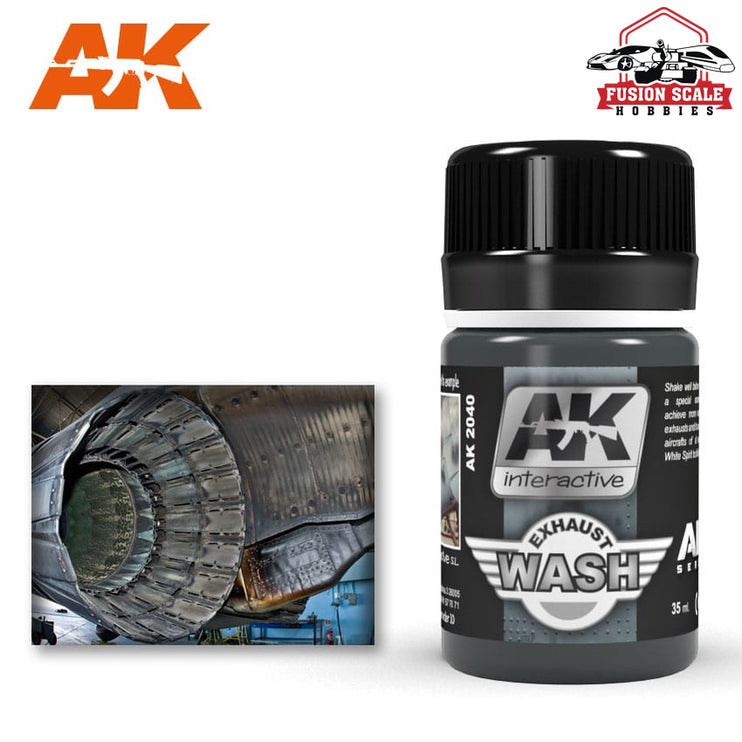 AK Interactive Air Series Exhaust Enamel Wash 35ml Bottle - Fusion Scale Hobbies