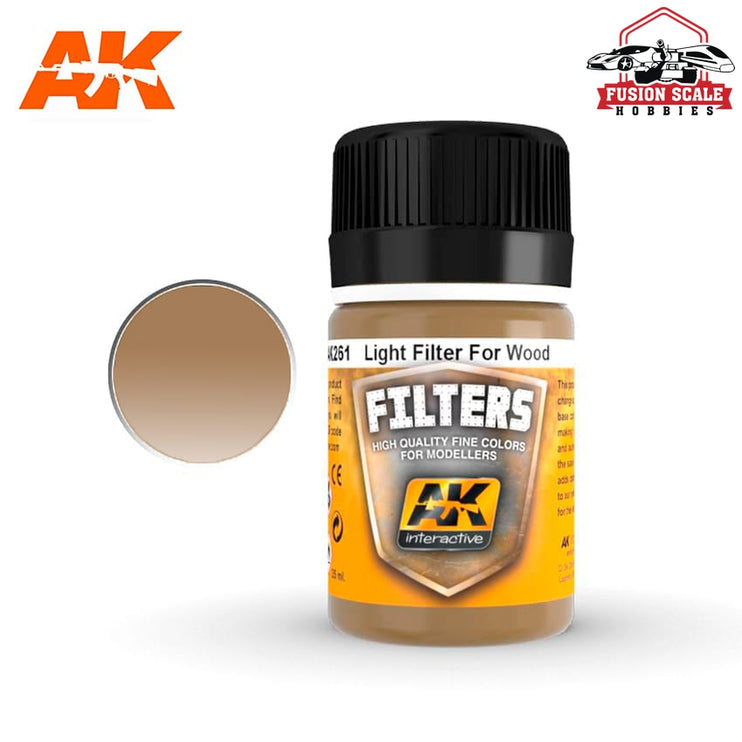 AK Interactive Filter Ocher for Sand Enamel Paint 35ml Bottle - Fusion Scale Hobbies