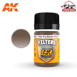 AK Interactive Filter for Brown Wood Enamel Paint 35ml Bottle - Fusion Scale Hobbies