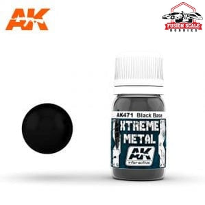 AK Interactive Xtreme Metal Black Base 30ml Bottle - Fusion Scale Hobbies