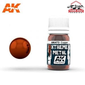 AK Interactive Xtreme Metal Copper Metallic Paint 30ml Bottle - Fusion Scale Hobbies