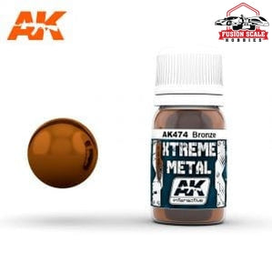 AK Interactive Xtreme Metal Bronze Metallic Paint 30ml Bottle - Fusion Scale Hobbies