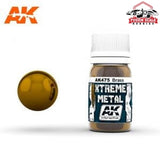 AK Interactive Xtreme Metal Brass Metallic Paint 30ml Bottle - Fusion Scale Hobbies