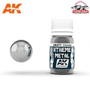 AK Interactive Xtreme Metal Chrome Metallic Paint 30ml Bottle - Fusion Scale Hobbies