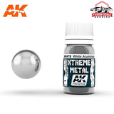 AK Interactive Xtreme Metal White Aluminum Metallic Paint 30ml Bottle - Fusion Scale Hobbies