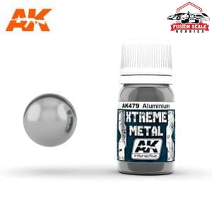 AK Interactive Xtreme Metal Aluminum Metallic Paint 30ml Bottle - Fusion Scale Hobbies