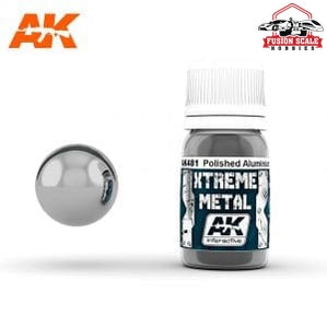 AK Interactive Xtreme Metal Polished Aluminum Metallic Paint 30ml Bottle - Fusion Scale Hobbies