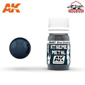 AK Interactive Xtreme Metal Blue Electric Metallic Paint 30ml Bottle - Fusion Scale Hobbies