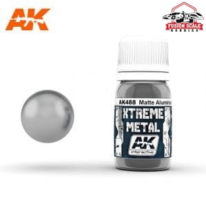 AK Interactive Xtreme Matte Aluminum Metallic Paint 30ml Bottle - Fusion Scale Hobbies