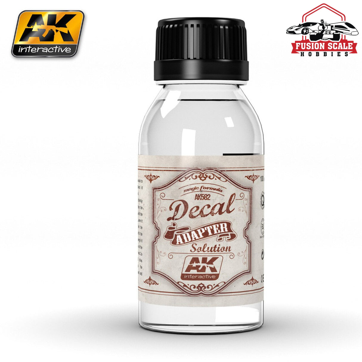 AK Interactive Decal Adapter Solution 100ml Bottle - Fusion Scale Hobbies