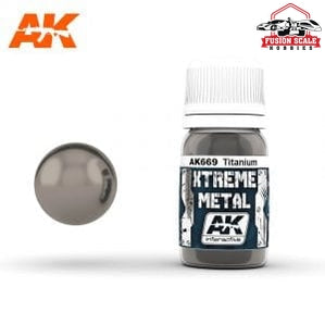 AK Interactive Xtreme Metal Titanium Metallic Paint 30ml Bottle - Fusion Scale Hobbies