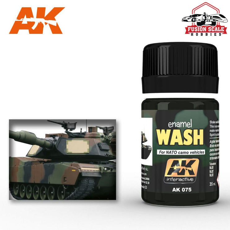 AK Interactive NATO Vehicle Wash Enamel Paint 35ml Bottle - Fusion Scale Hobbies