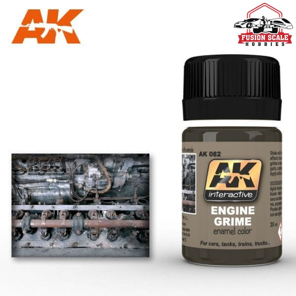 AK Interactive Engine Grime Enamel Paint 35ml Bottle - Fusion Scale Hobbies