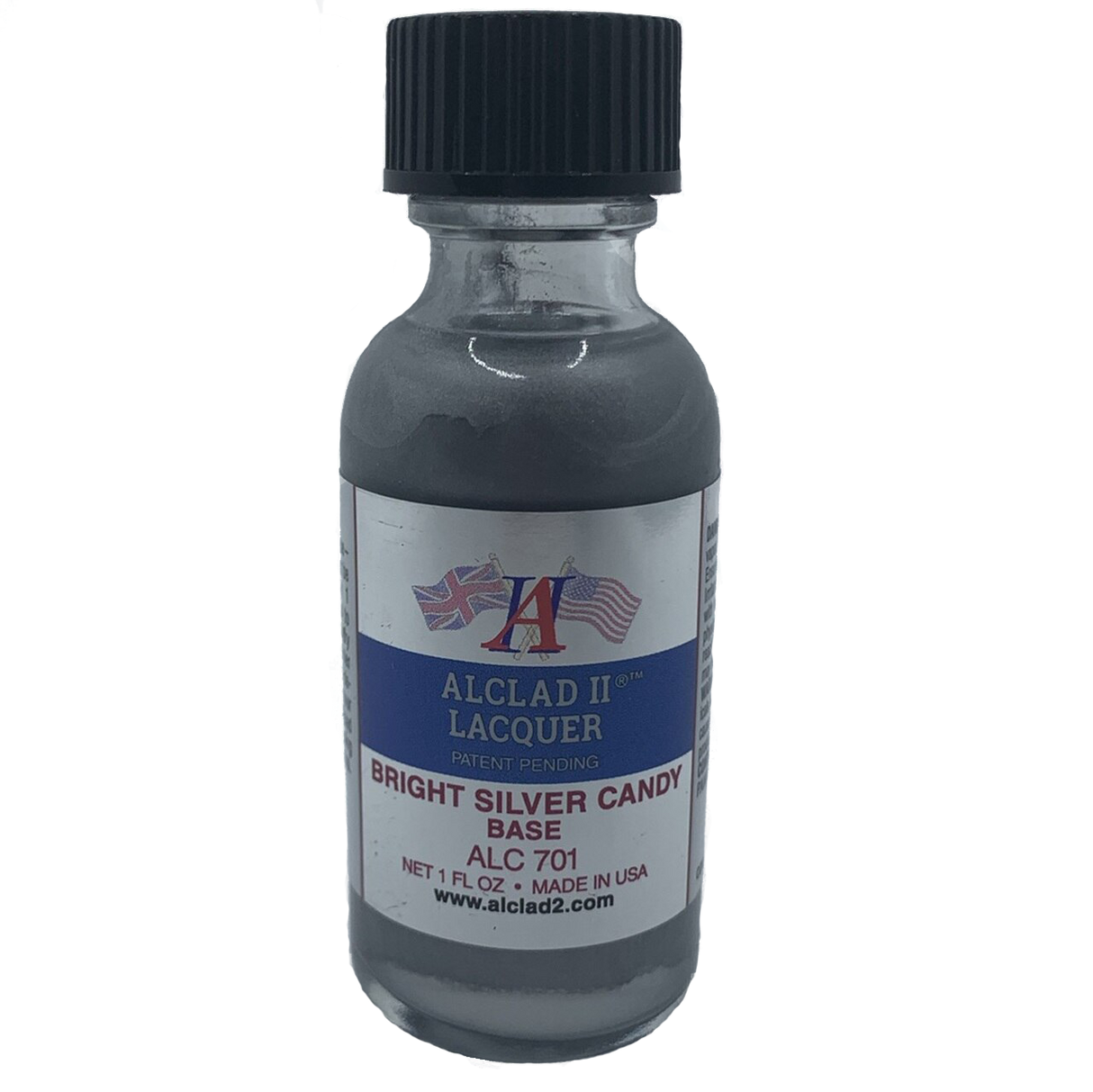 Alclad II Candy Bright Silver Base Enamel 1oz. Bottle ALC701 - Fusion Scale Hobbies