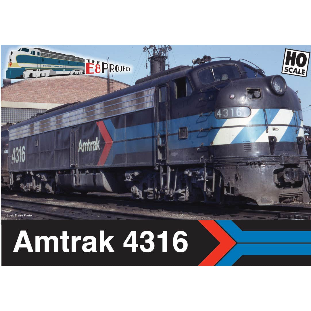 Fusion Train Engine Rapido HO Scale Amtrak 4316 EMD Day 1 E8 Limited Edition Locomotive wi ...