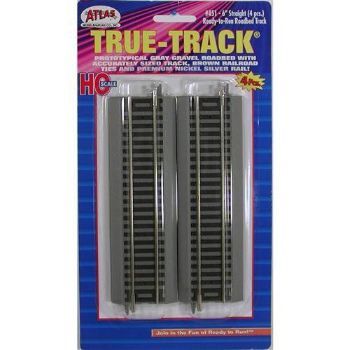 HO True-Track 6" Straight Track (4)