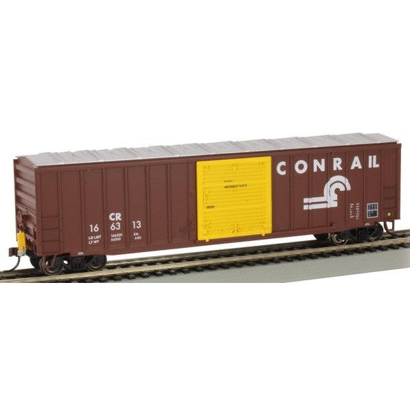 HO 50' Outside Braced Boxcar Conrail w/Track-Powered Flashing LED End of Train Device - Fusion Scale Hobbies