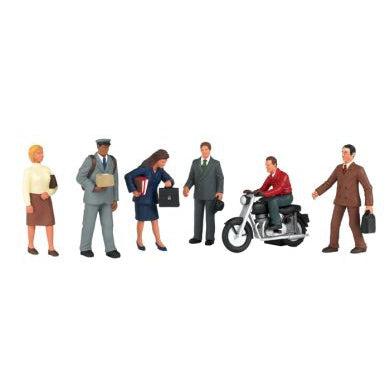 Bachmann O City People w/Motorcycle/6pc