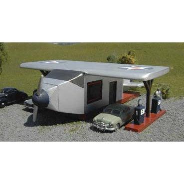 HO Airplane Gas Station (Built-Up Resin) (D) - Fusion Scale Hobbies