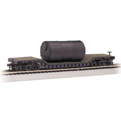 N 52' Center Depressed Flat Car w/Boiler