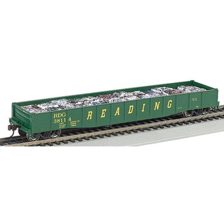 HO ACF 50' 6" Drop-End Gondola w/Crushed Cars Reading #38114 (D) - Fusion Scale Hobbies