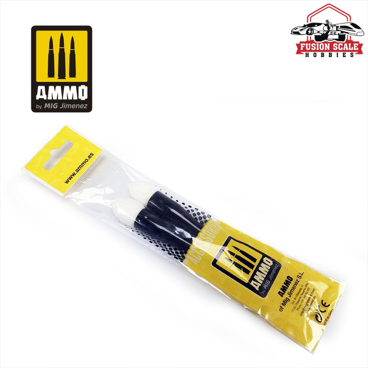 Ammo Mig Jimenez Detail Sponge Brush Set of 2 - Fusion Scale Hobbies