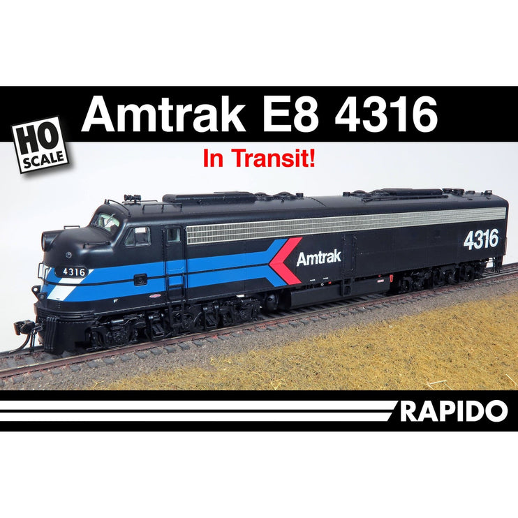 Rapido HO Scale Amtrak 4316 EMD Day 1 E8 Limited Edition Locomotive with ESU LokSound