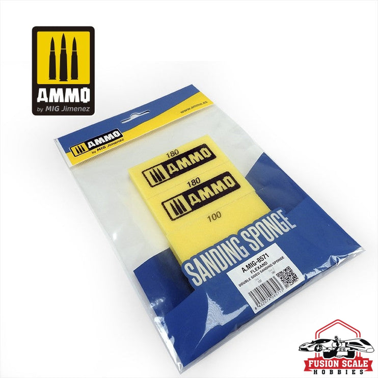 Ammo Mig Jimenez Flexand Double Sided Sanding Sponge AMIG8571 - Fusion Scale Hobbies