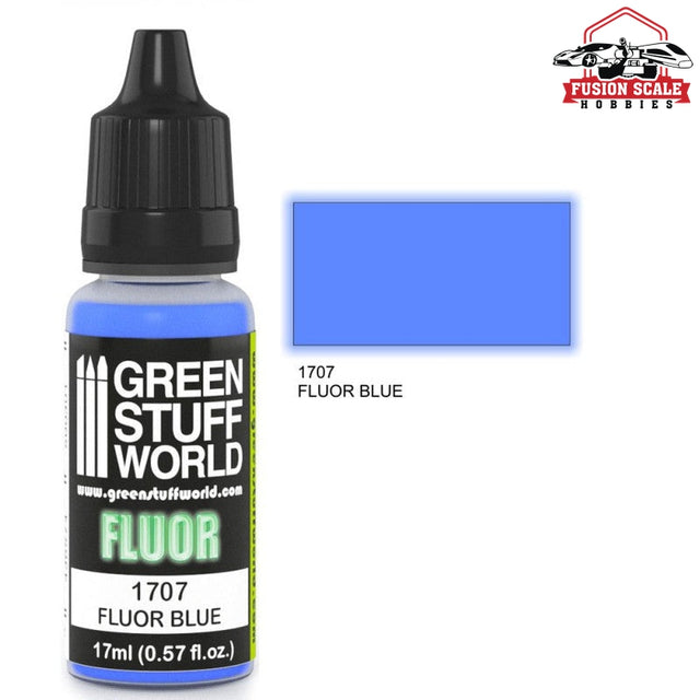 Green Stuff World Fluorescent Blue Paint GSW1707 - Fusion Scale Hobbies