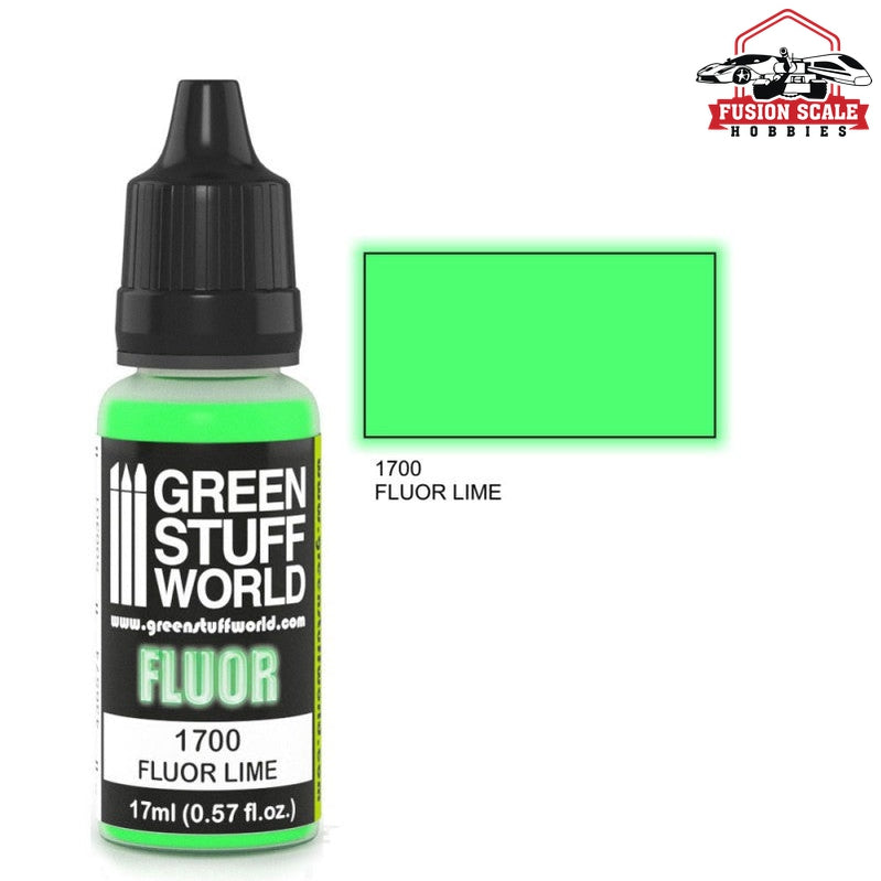 Green Stuff World Fluorescent Lime Green Paint GSW1700 - Fusion Scale Hobbies