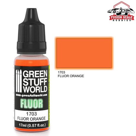 Green Stuff World Fluorescent Orange Paint GSW1703 - Fusion Scale Hobbies