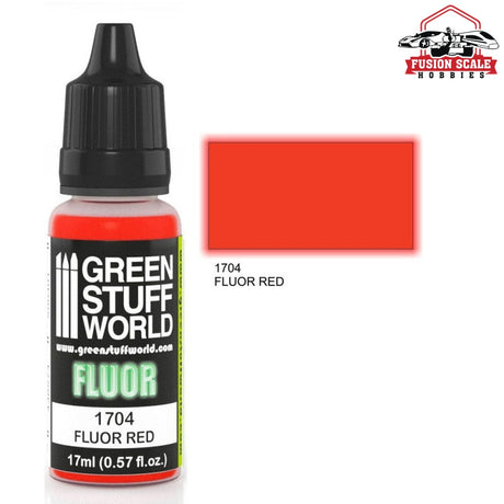 Green Stuff World Fluorescent Red Paint GSW1704 - Fusion Scale Hobbies