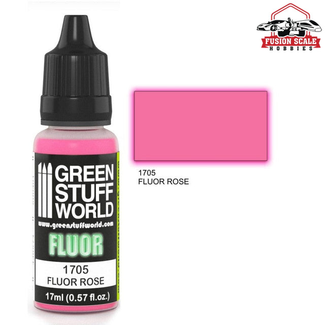 Green Stuff World Fluorescent Rose Paint GSW1705 - Fusion Scale Hobbies