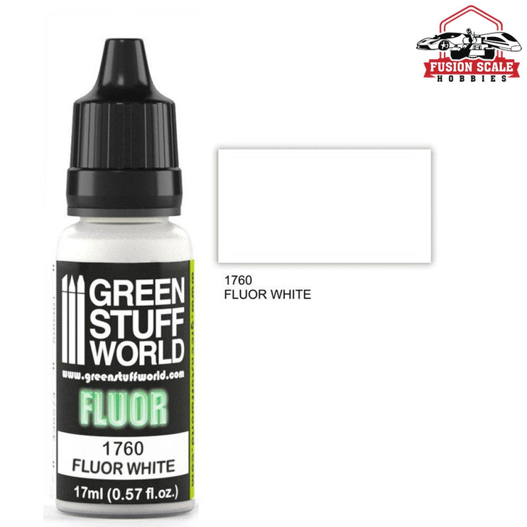 Green Stuff World Fluorescent White Paint GSW1760 - Fusion Scale Hobbies