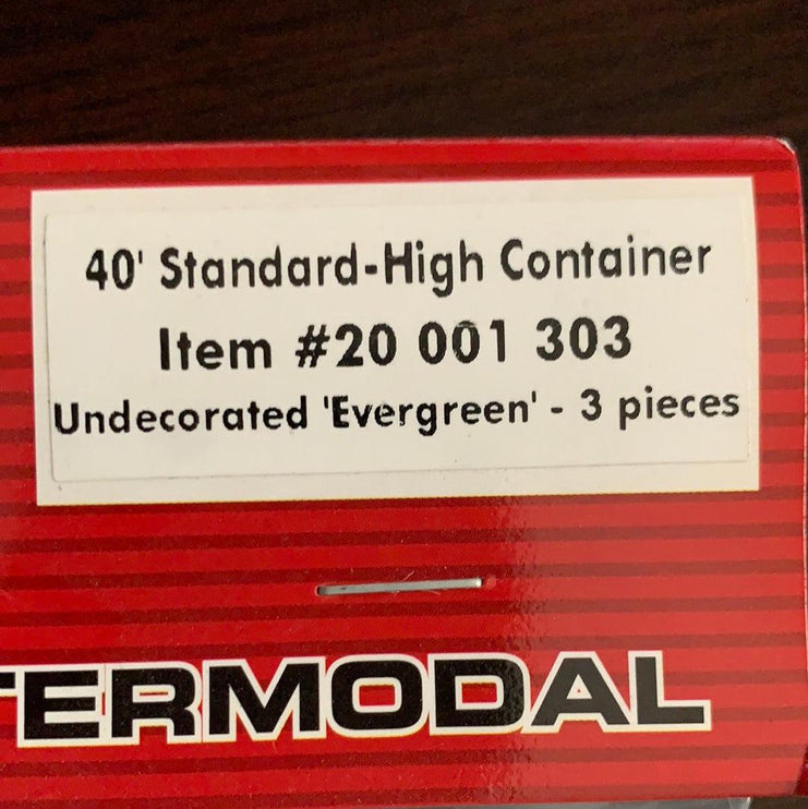 Atlas HO Scale 40' Undecorated "Evergreen" Containers 3 Pack - Fusion Scale Hobbies