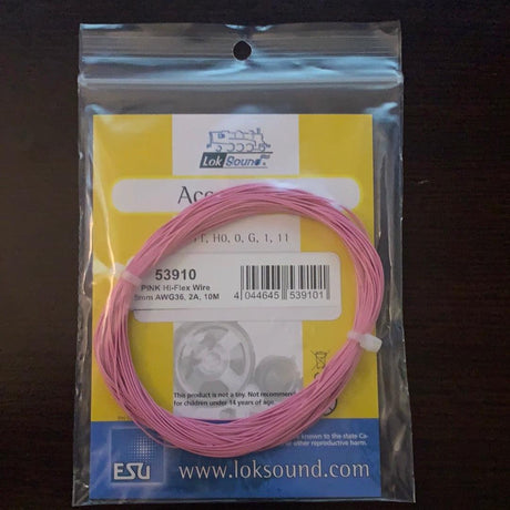 ESU Pink Thin cable 0.5mm x 10m ESU53910 - Fusion Scale Hobbies